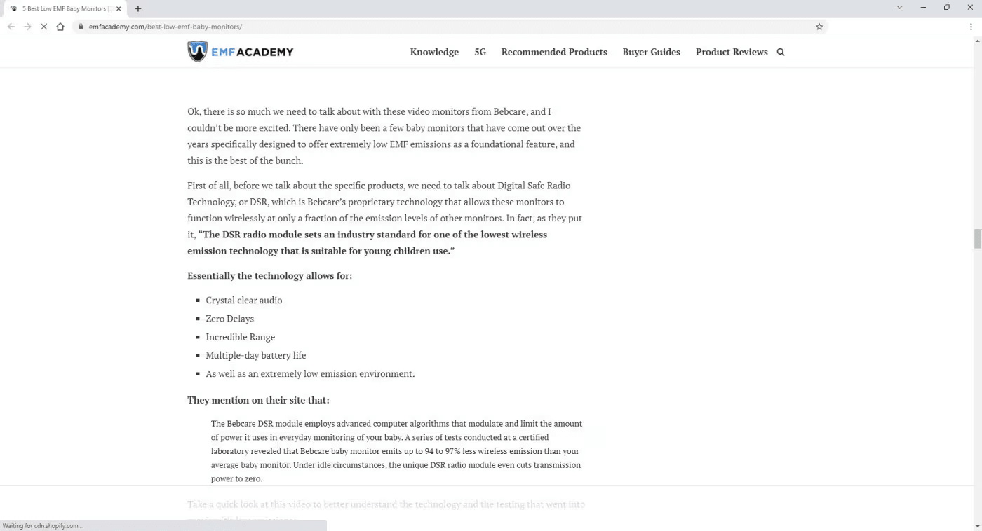 Close-up of Bebcare product features.