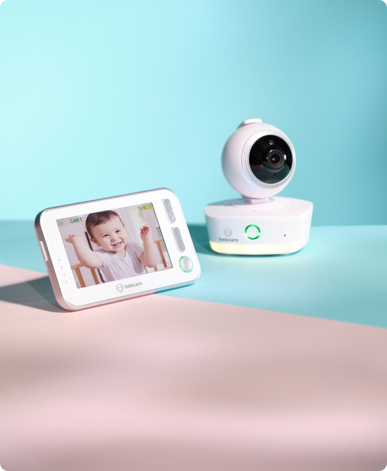 Background image highlighting Bebcare's motion sensor technology.
