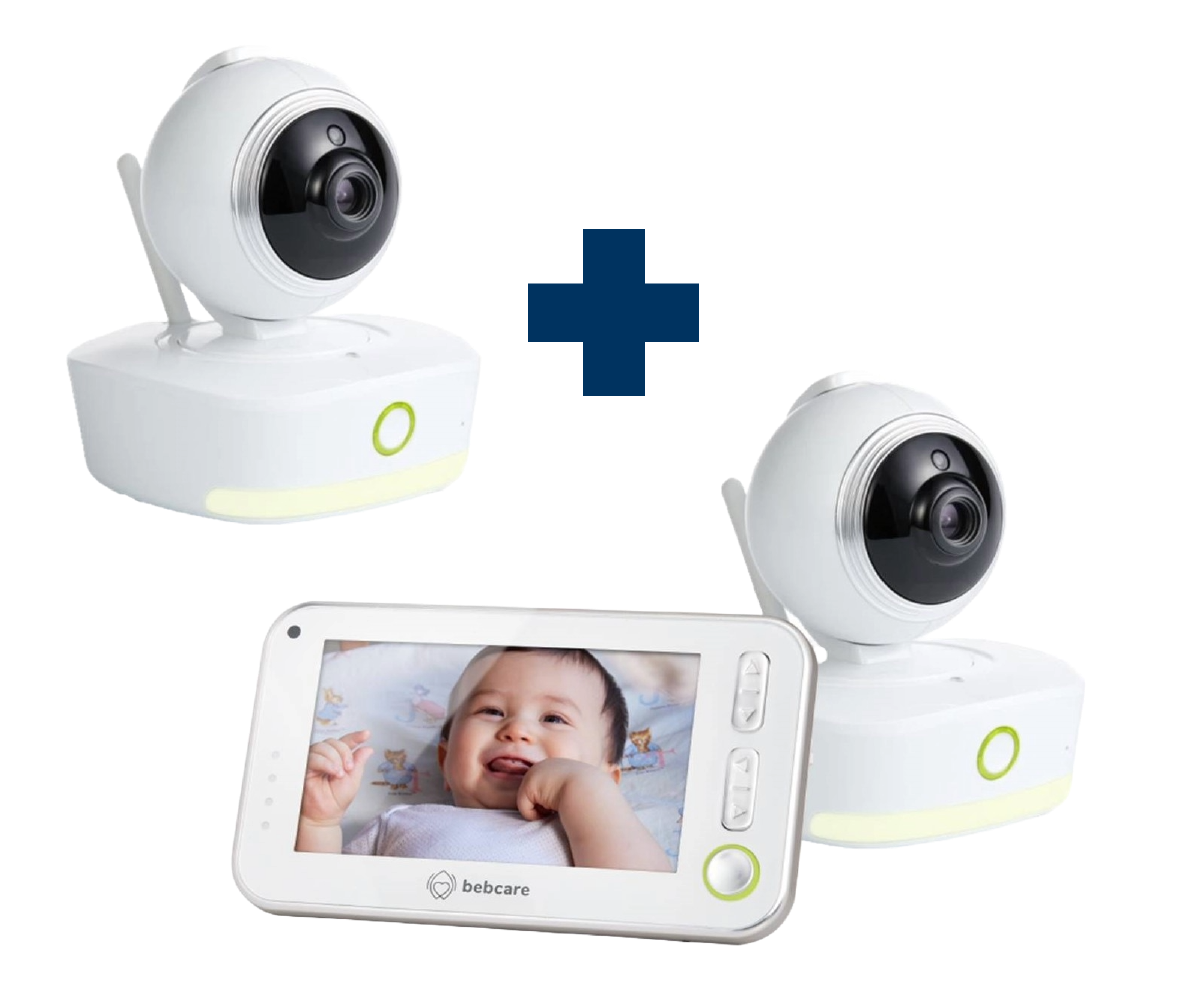 Split Screen Baby Monitor Bebcare Multi-Camera Baby Monitor