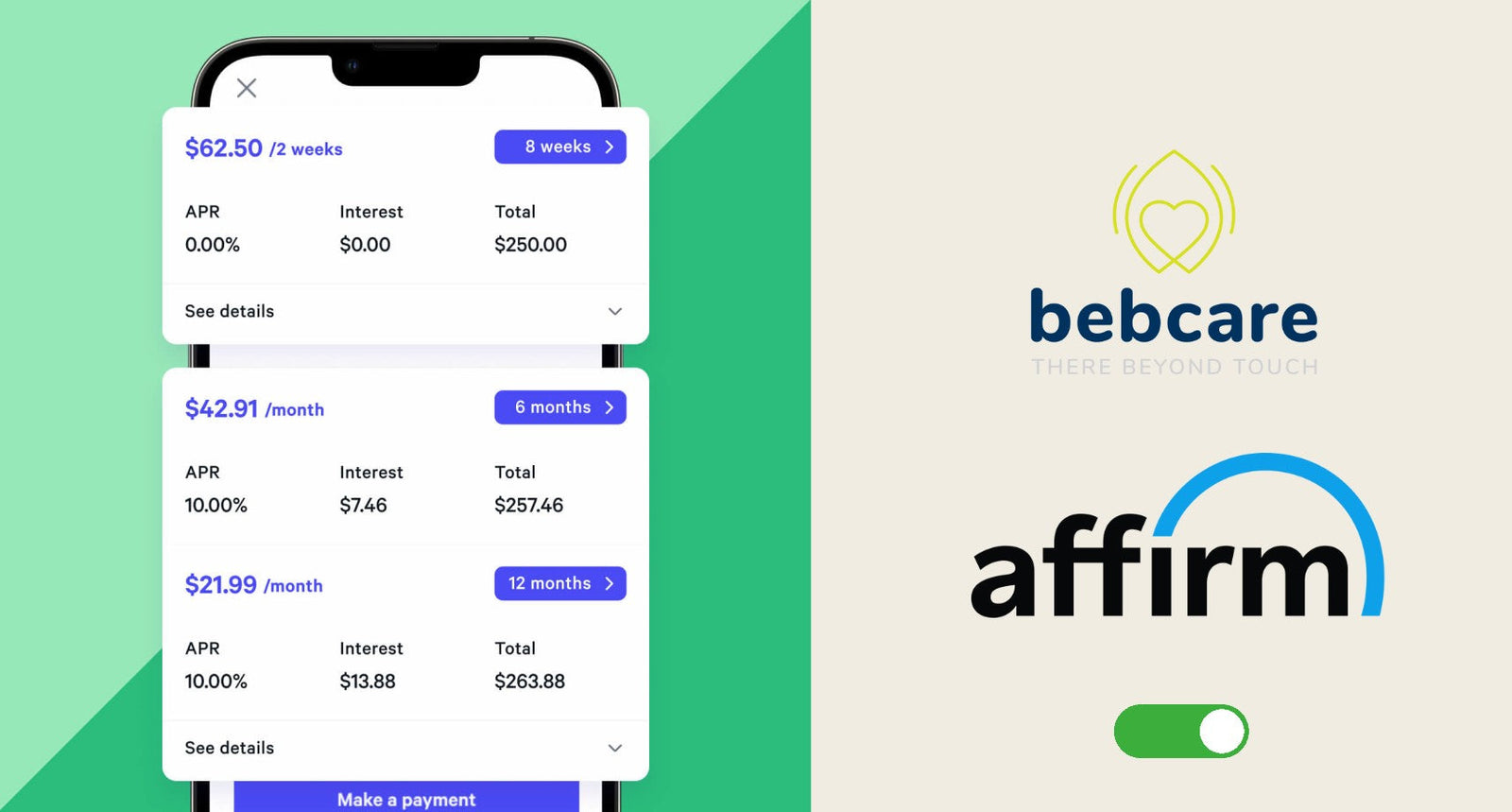 Bebcare Nursery Products Supports Affirm Payment Option - Buy Now, Pay Later