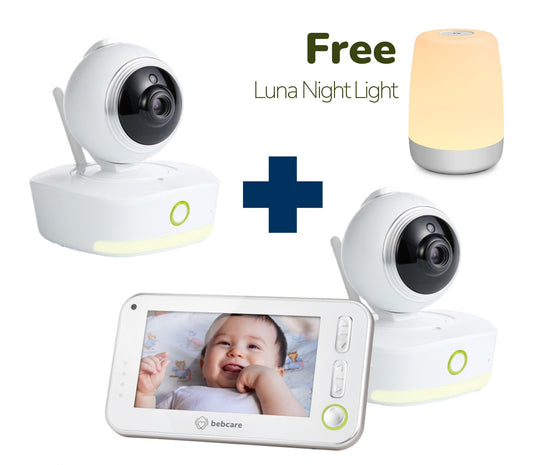 Bebcare Motion Digital Video Baby Monitor (2-Camera Bundle + Free Luna Night Light)