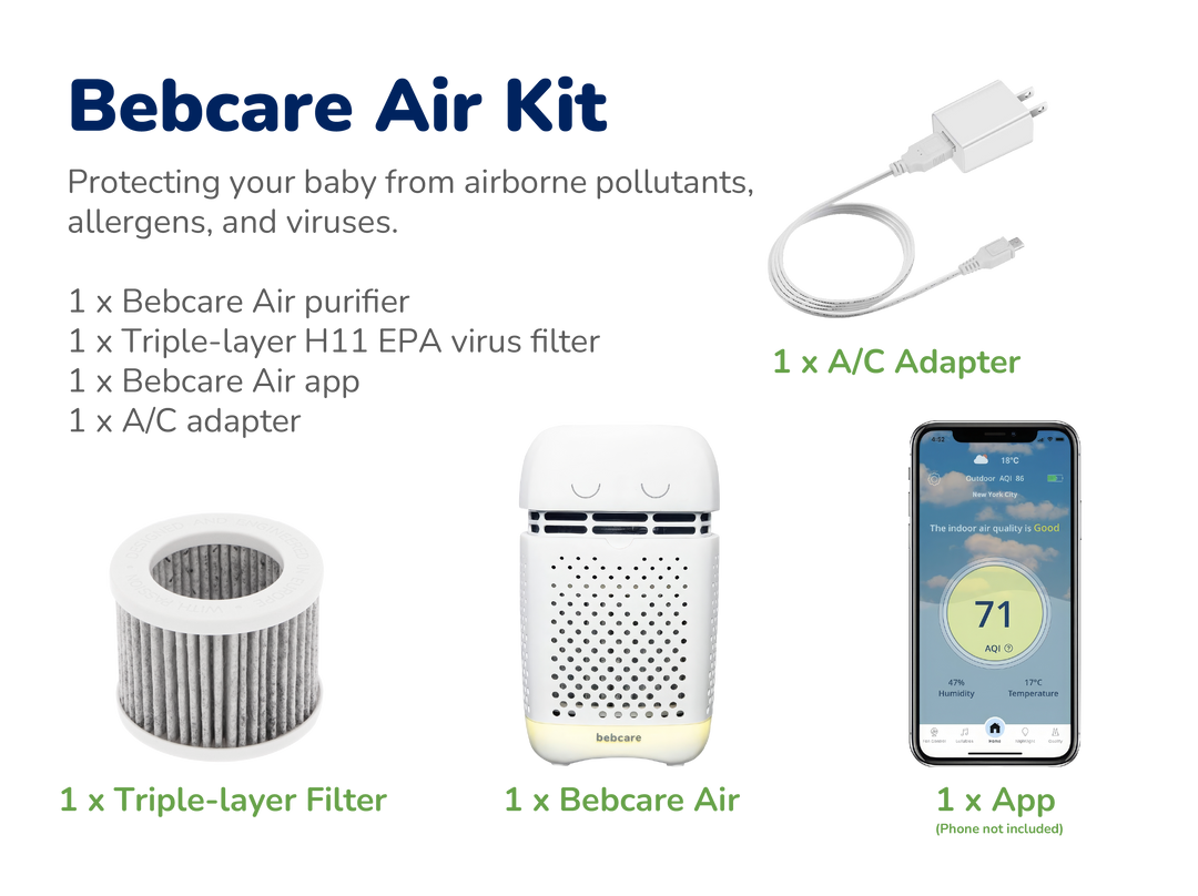 Bebcare Air Light-weight Portable Purifier with H11 EPA Virus Filter