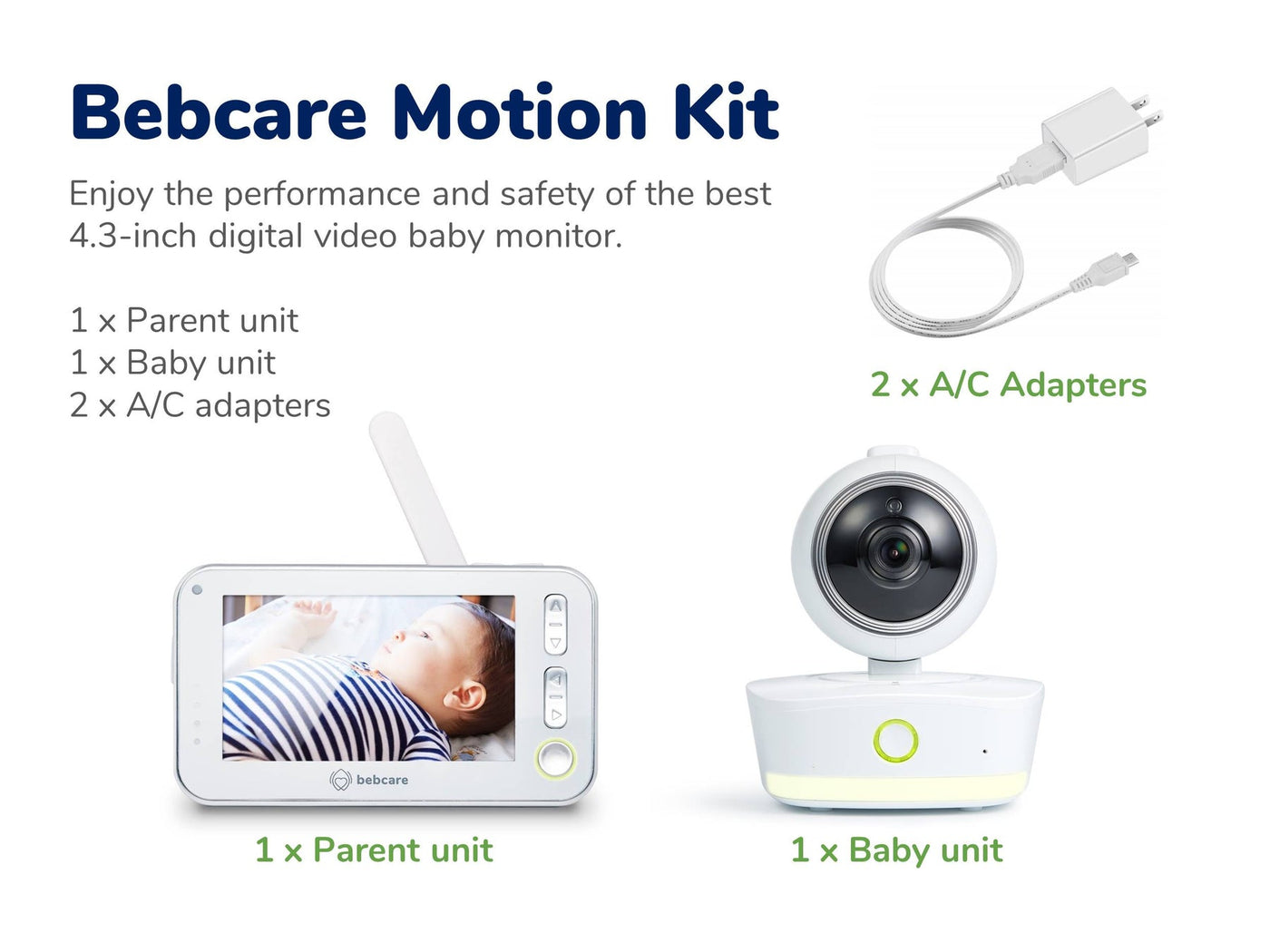 Bebcare Motion Baby Monitor + Bebcare iQ Camera Gift Set