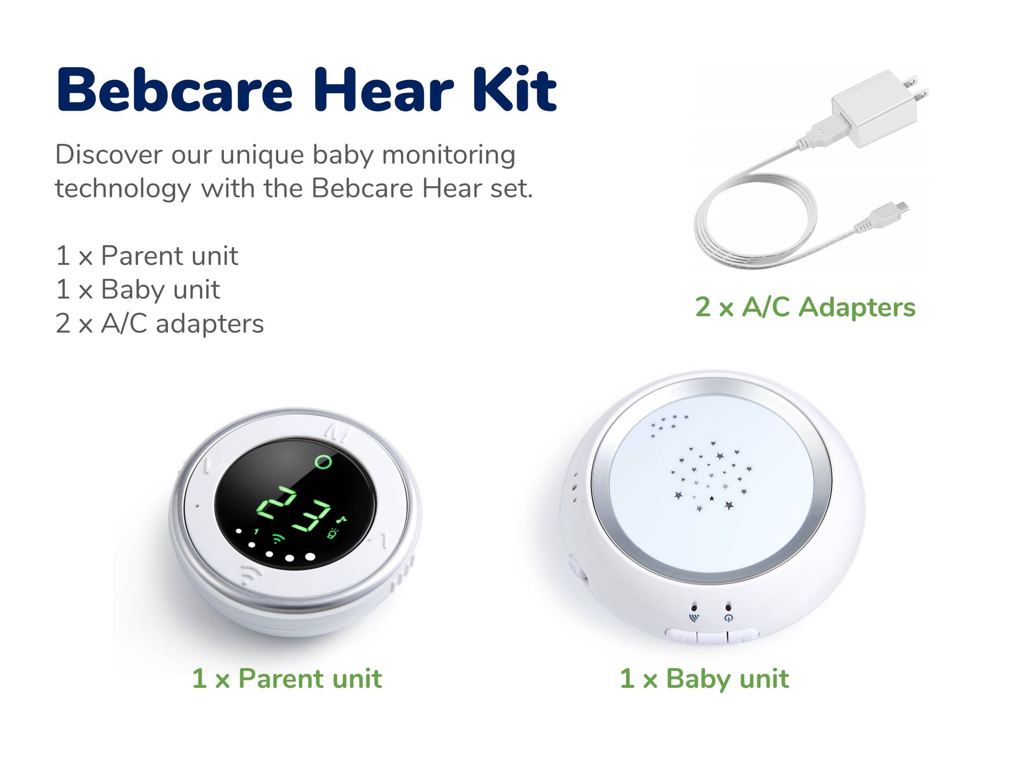 Bebcare Hear Digital Audio Baby Monitor - Lowest Wireless Emission