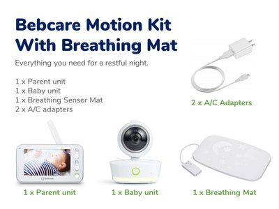 What's included - Bebcare Motion Kit with Breathing Sensor Mat Accessory